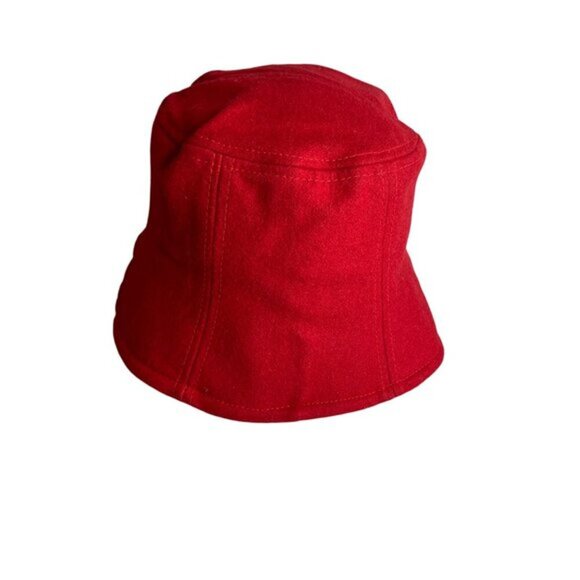 Y2K Rocawear Red Wool & Viscose Bucket Hat With Embroidered Patches - Picture 3 of 6